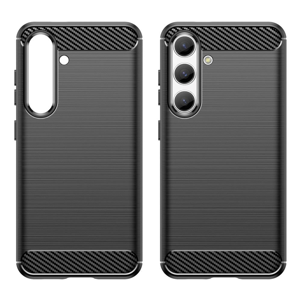 Samsung Galaxy S24 Brushed Carbon Cover - Sort
