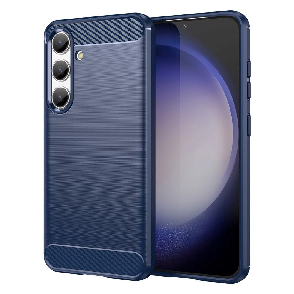 Samsung Galaxy S24 Brushed Carbon Cover - Blå