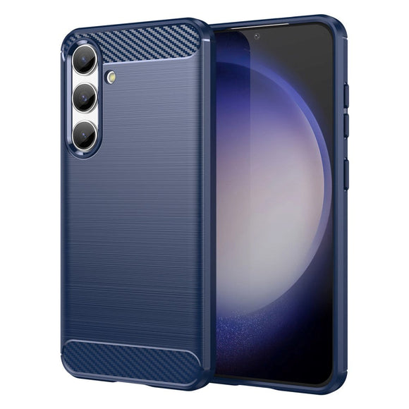 Samsung Galaxy S24 Brushed Carbon Cover - Blå