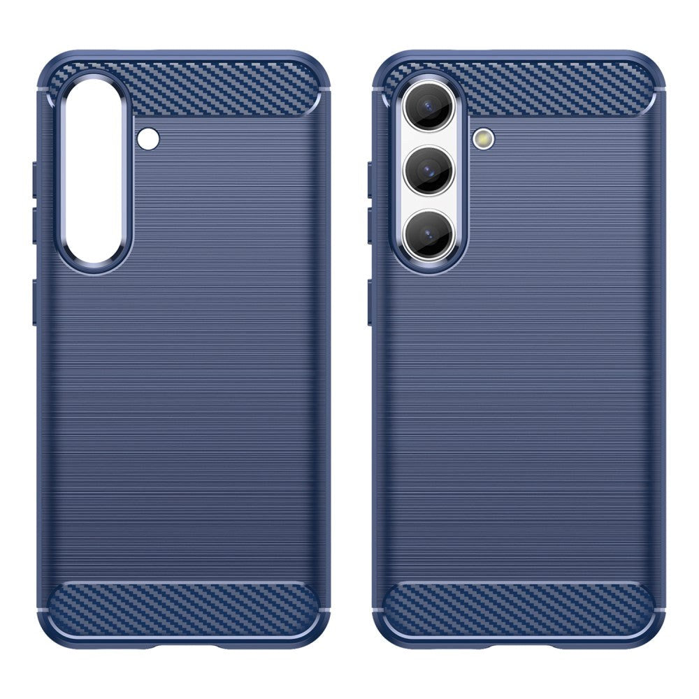 Samsung Galaxy S24 Brushed Carbon Cover - Blå