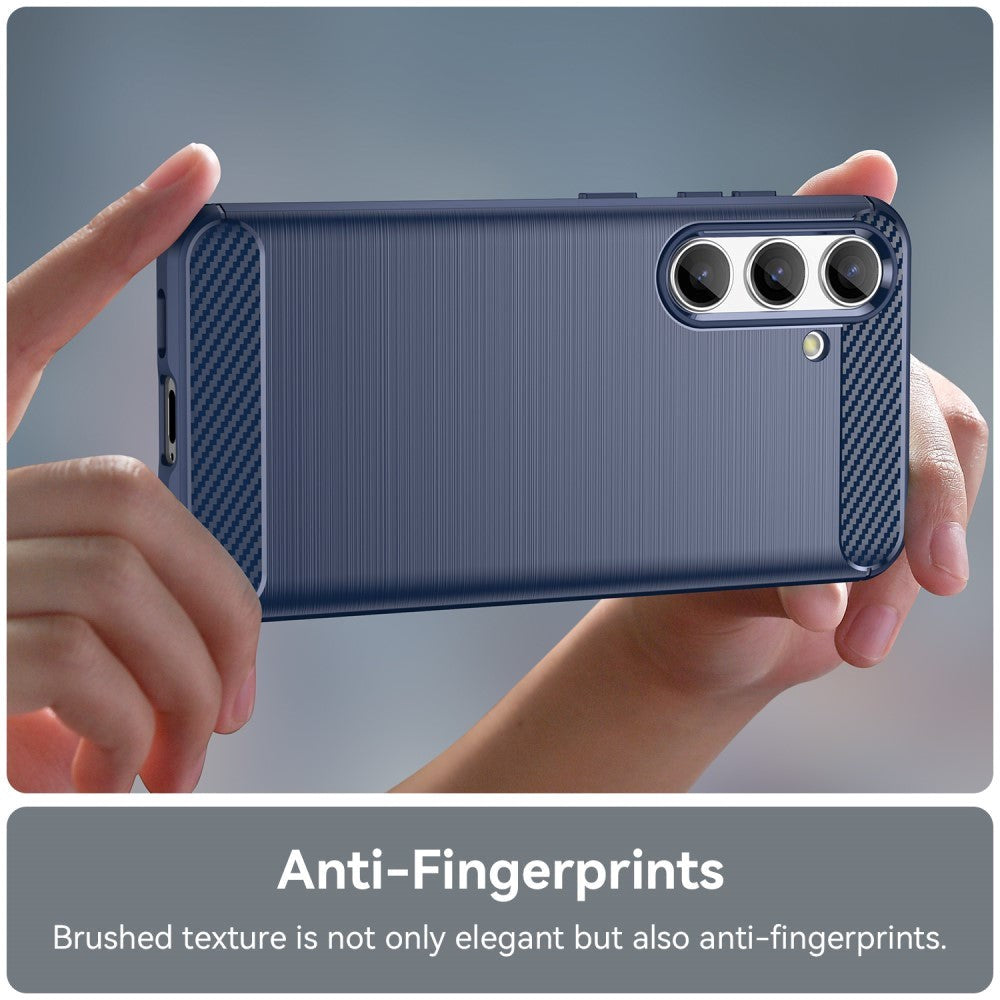 Samsung Galaxy S24 Brushed Carbon Cover - Blå