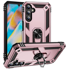 Samsung Galaxy A15 (5G) / A15 Hybrid Håndværker Cover m. Magnetisk Kickstand -  Rose Gold