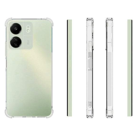 Xiaomi Poco C65 / Redmi 13C Drop-Proof Fleksibelt Plastik Cover - Gennemsigtig