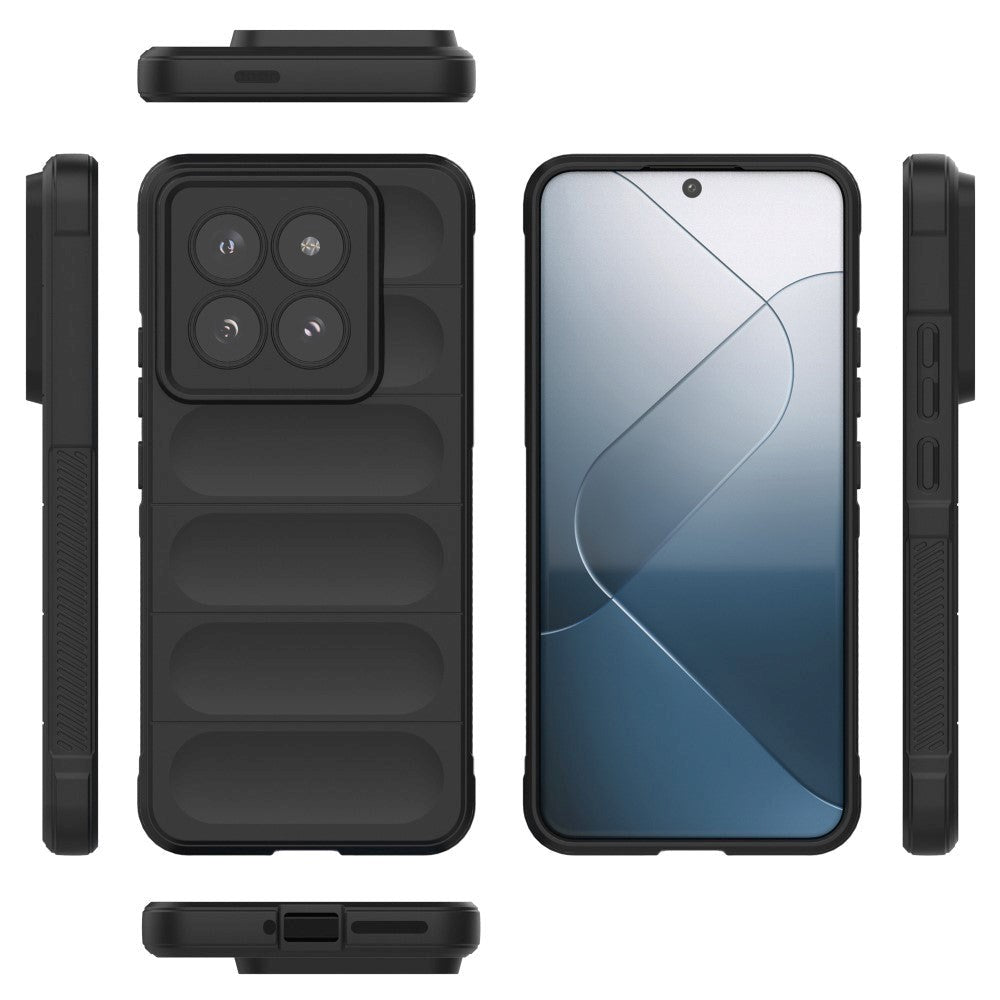 Xiaomi 14 Pro Fleksibelt Plastik Cover - Sort
