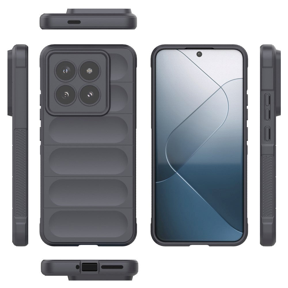 Xiaomi 14 Pro Fleksibelt Plastik Cover - Grå