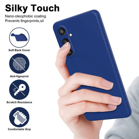 Samsung Galaxy S24 Mat Fleksibelt Plastik Cover - Blå
