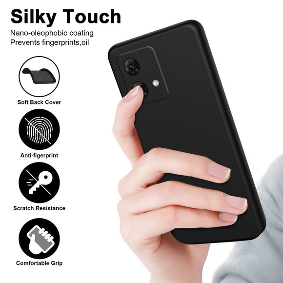 EIDERWOOD Motorola Moto G84 Liquid Silikone Cover - Sort