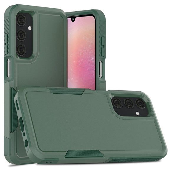 Samsung Galaxy A25 (5G) Hybrid Håndværker Plastik Cover - Grøn