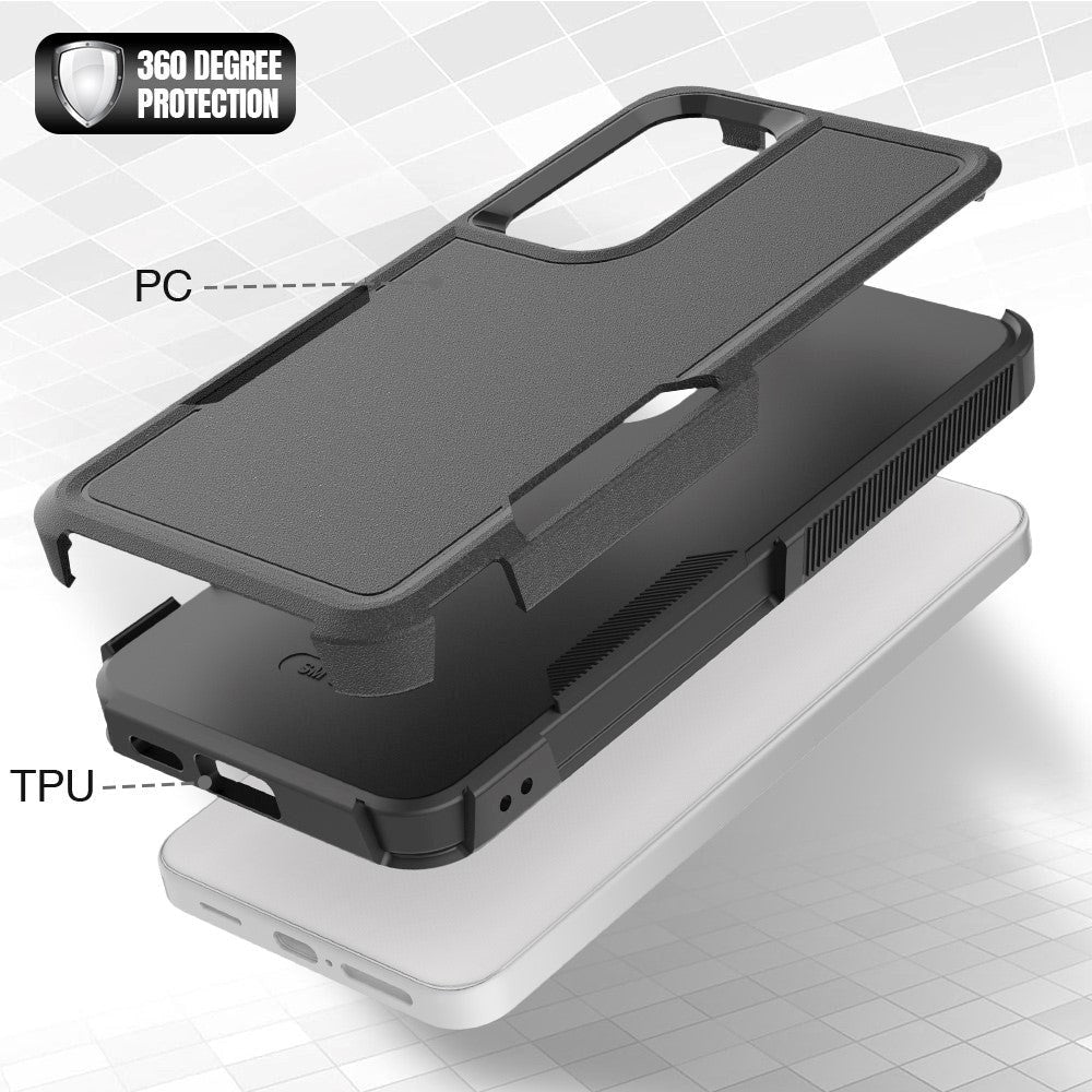 Samsung Galaxy S24 Hybrid Håndværker Plastik Cover - Sort