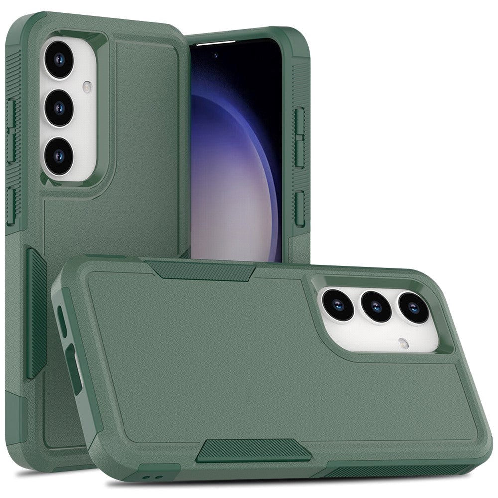 Samsung Galaxy S24 Hybrid Håndværker Plastik Cover - Grøn