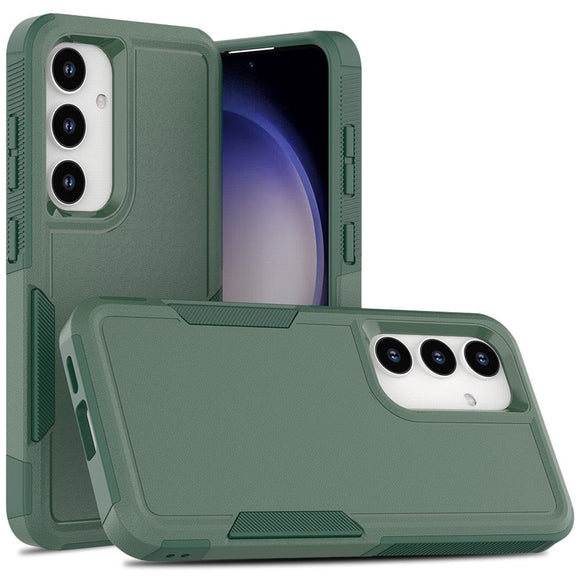 Samsung Galaxy S24 Hybrid Håndværker Plastik Cover - Grøn