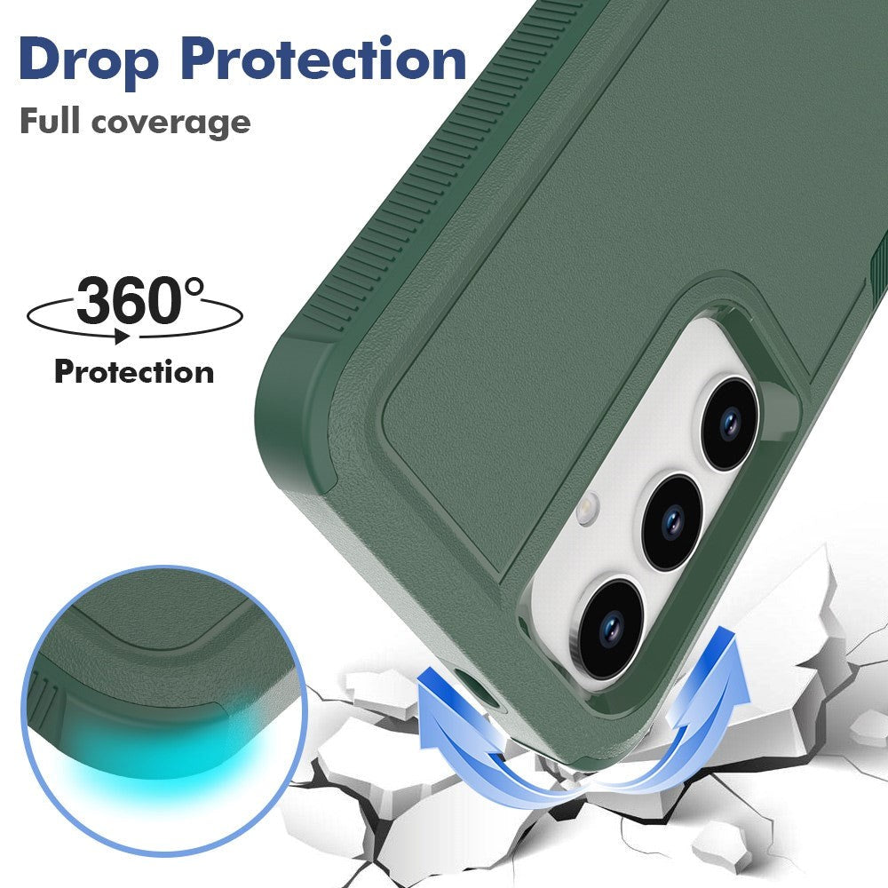 Samsung Galaxy S24 Hybrid Håndværker Plastik Cover - Grøn