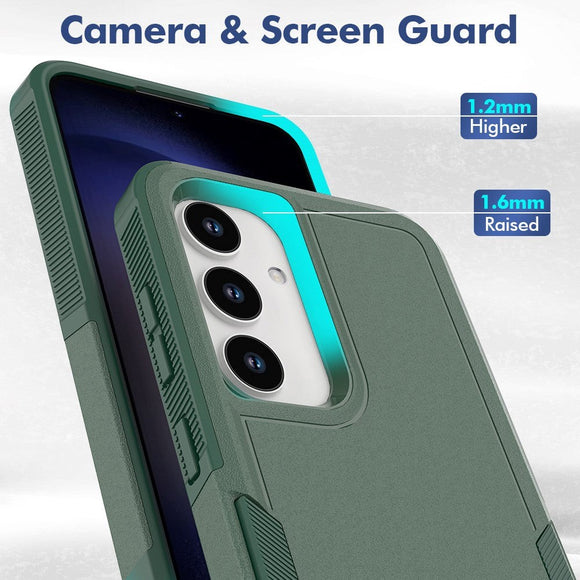 Samsung Galaxy S24 Hybrid Håndværker Plastik Cover - Grøn