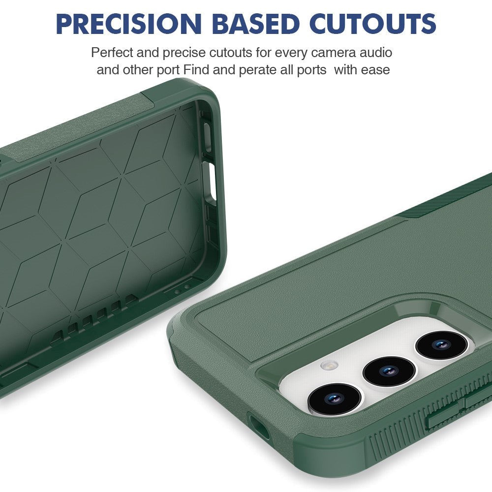 Samsung Galaxy S24 Hybrid Håndværker Plastik Cover - Grøn