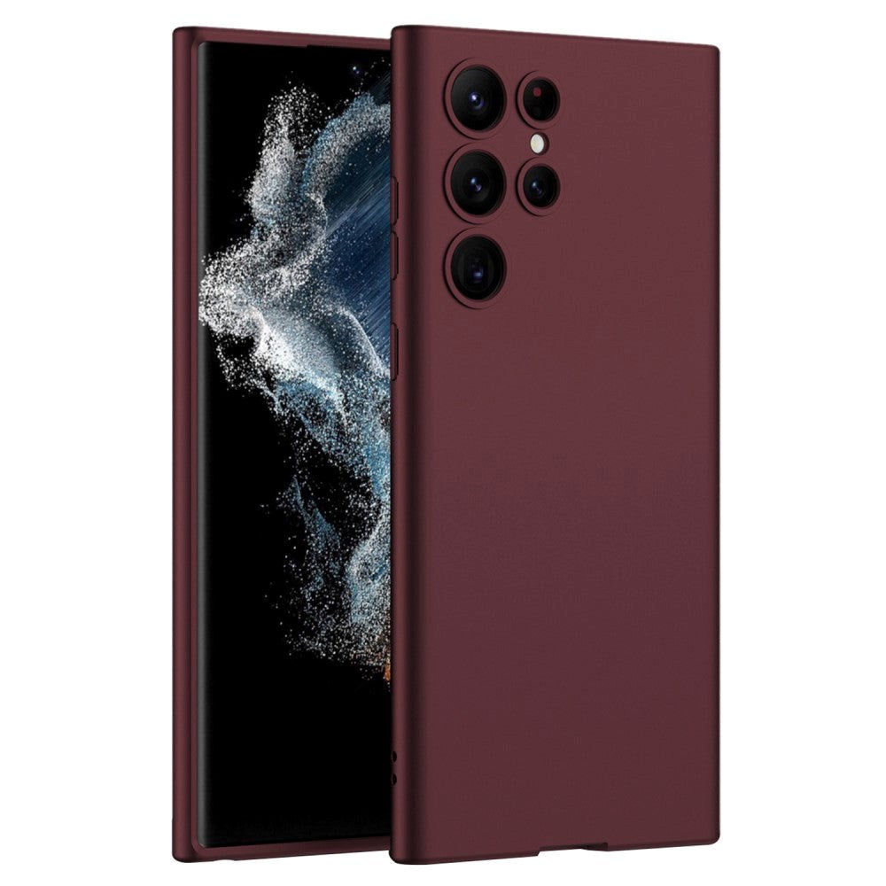 Samsung Galaxy S24 Ultra Fleksibel Plastik Cover - Bordeaux Rød