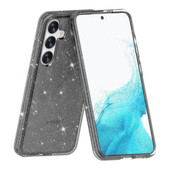 Samsung Galaxy S24 Hybrid Plastik Cover - Sort Glitter