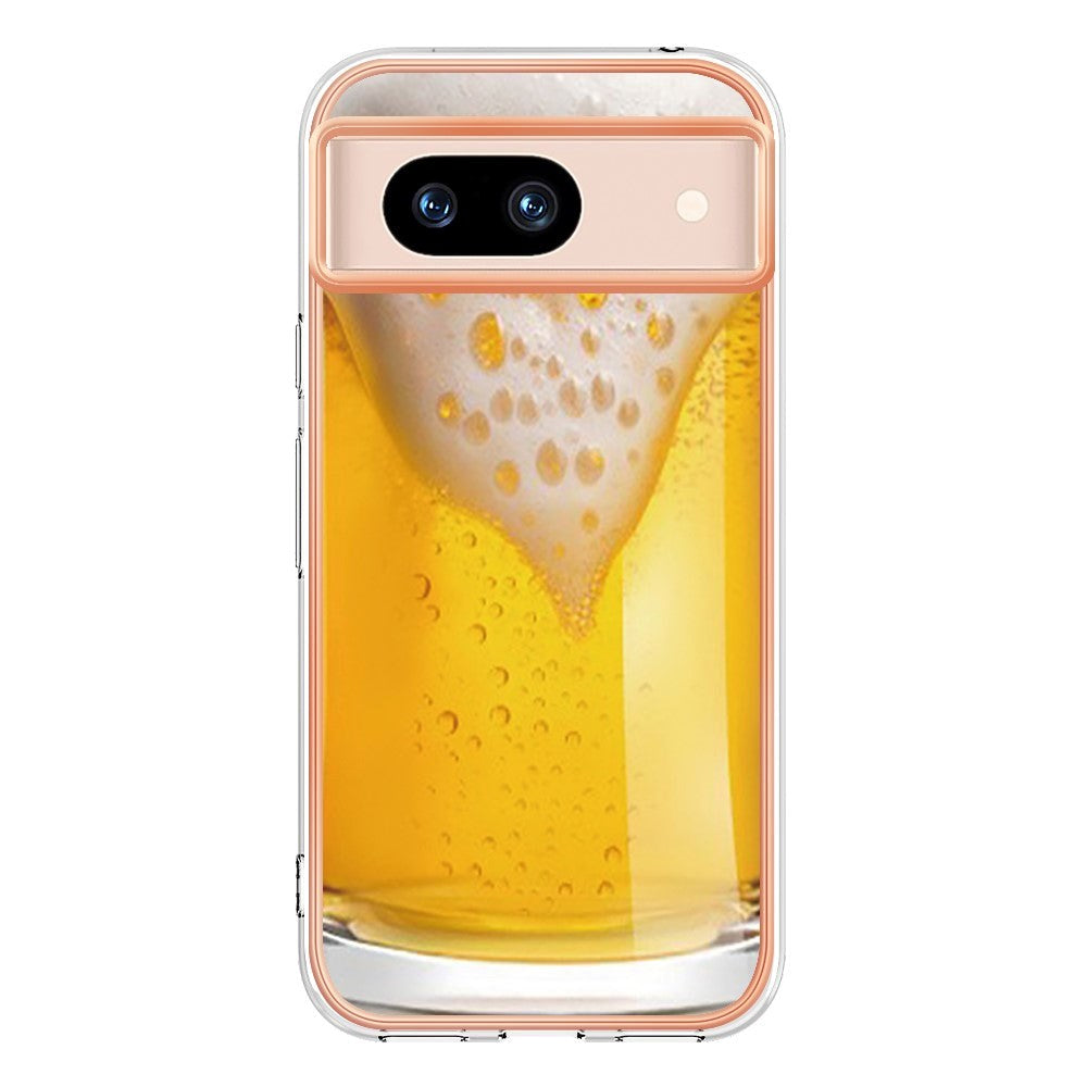 Google Pixel 8a Fleksibelt Plastik Cover m. Motiv - Øl