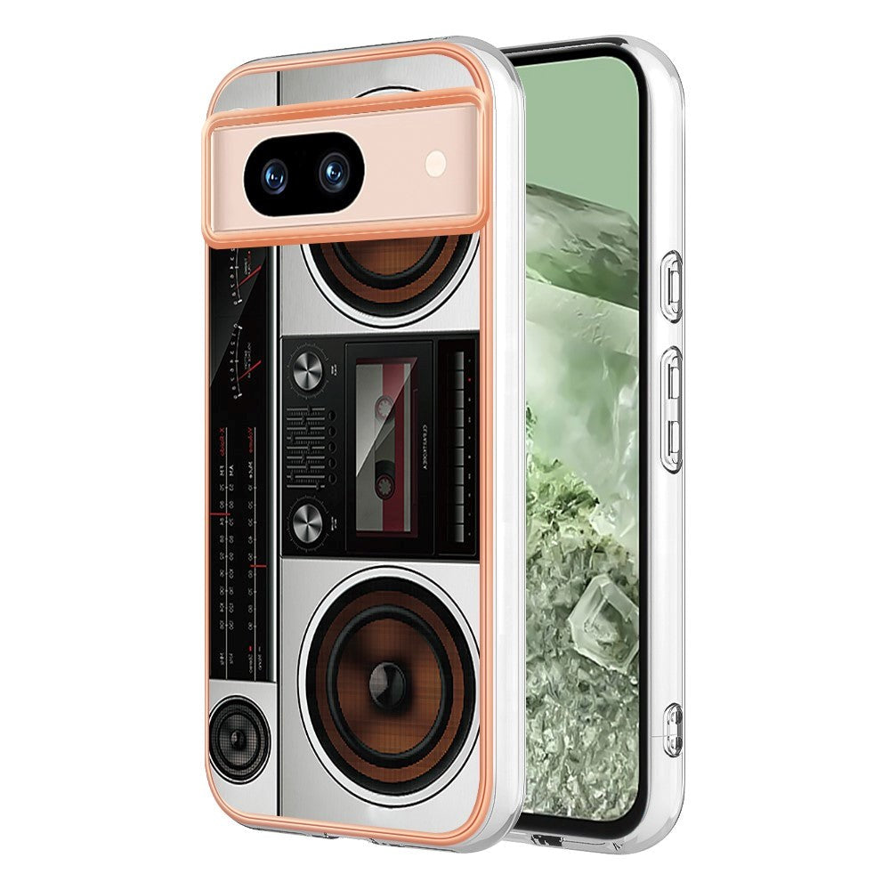 Google Pixel 8a Fleksibelt Plastik Cover m. Motiv - Radio