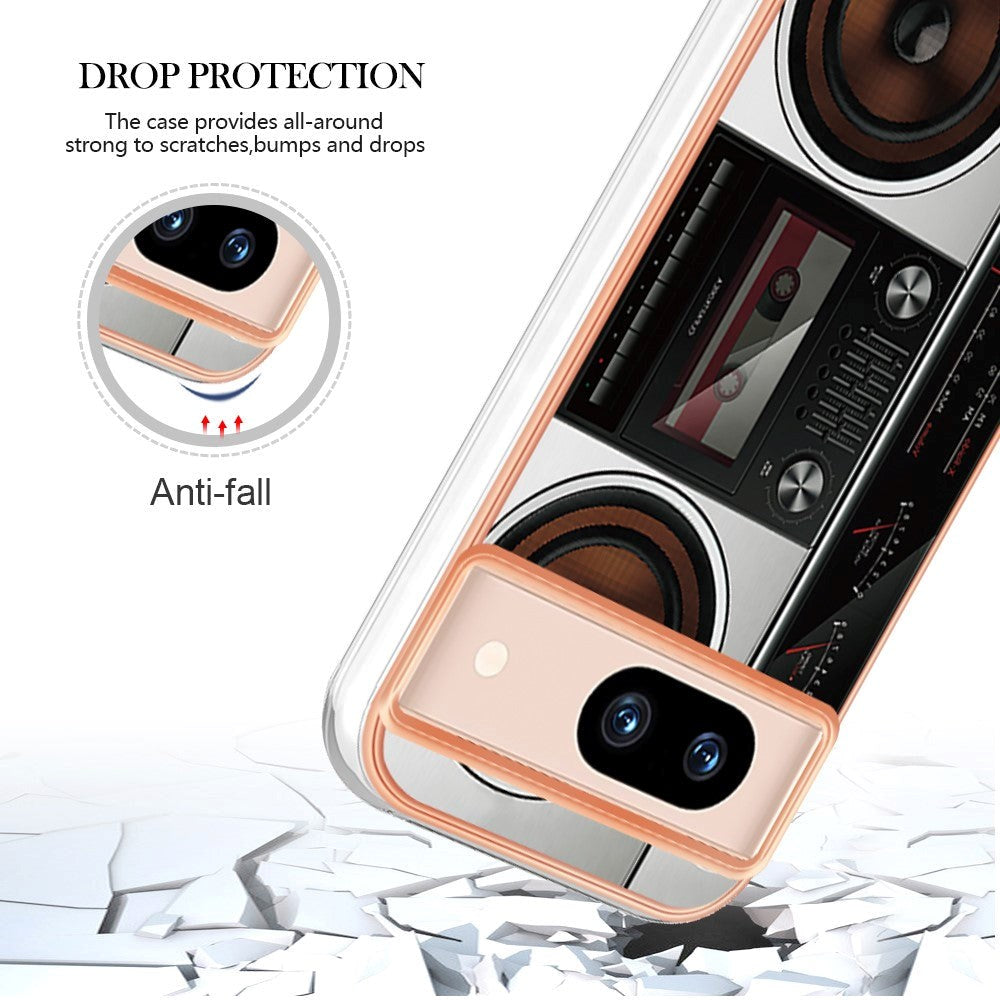 Google Pixel 8a Fleksibelt Plastik Cover m. Motiv - Radio