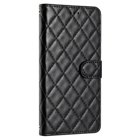 EIDERWOOD Motorola Moto G84 Læder Cover m. Pung & Strop - Rhombus - Sort
