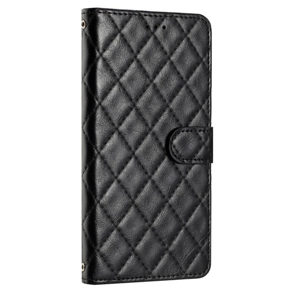 EIDERWOOD Motorola Moto G84 Læder Cover m. Pung & Strop - Rhombus - Sort