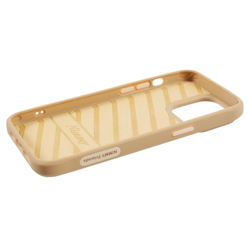 iPhone 15 Pro Hybrid Cover m. Dyremotiv & Brodering - Orange Kat