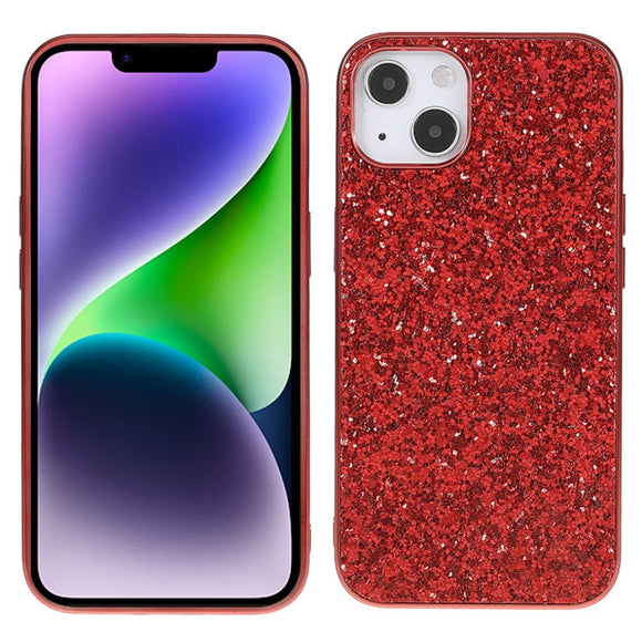EIDERWOOD iPhone 14 Glitter Hybrid Cover - Rød