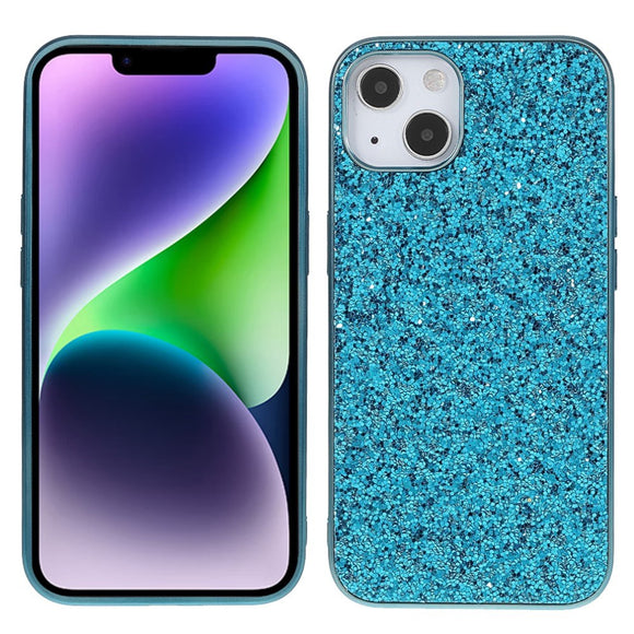 EIDERWOOD iPhone 14 Glitter Hybrid Cover - Blå