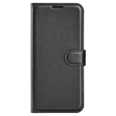 EIDERWOOD OPPO A79 (5G) Litchi Læder Cover m. Pung & Ståfunktion - Sort