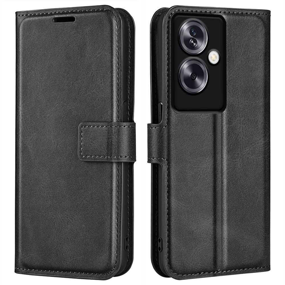 EIDERWOOD OPPO A79 (5G) / A2 (5G) Læder Cover m. Kortholder & Ståfunktion - Sort