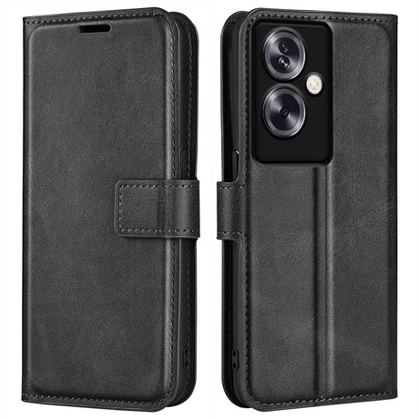 EIDERWOOD OPPO A79 (5G) / A2 (5G) Læder Cover m. Kortholder & Ståfunktion - Sort