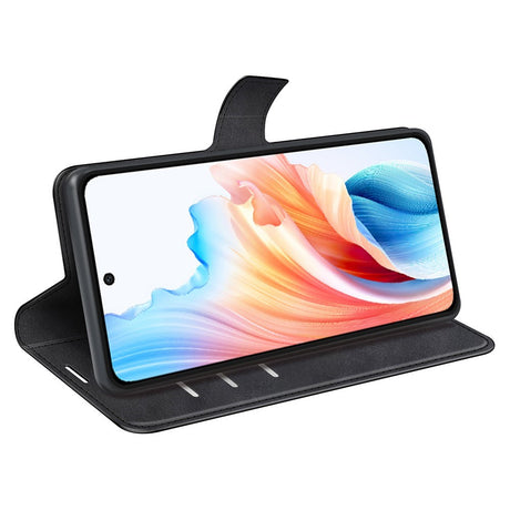 EIDERWOOD OPPO A79 (5G) / A2 (5G) Læder Cover m. Kortholder & Ståfunktion - Sort
