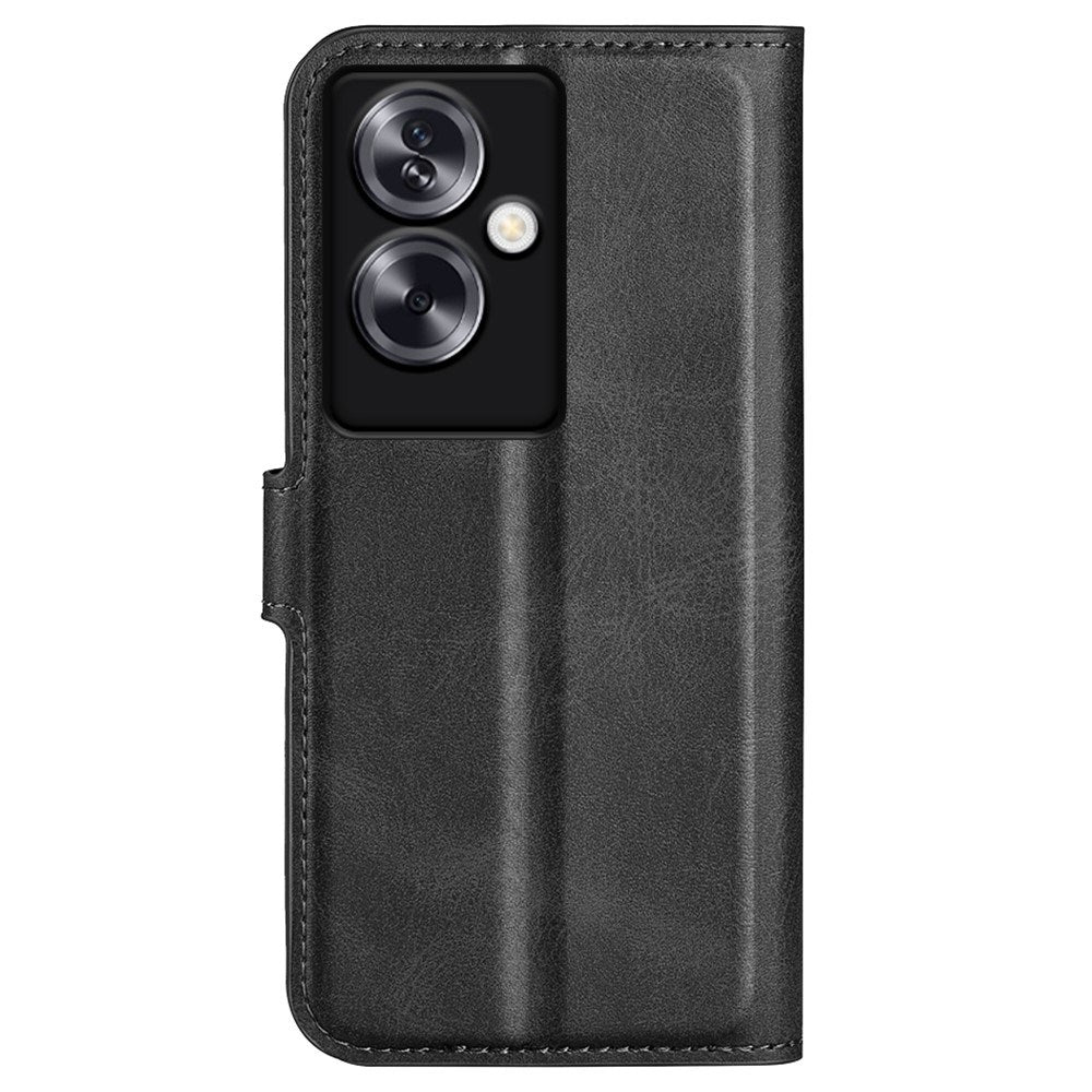 EIDERWOOD OPPO A79 (5G) / A2 (5G) Læder Cover m. Kortholder & Ståfunktion - Sort