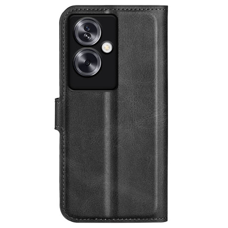 EIDERWOOD OPPO A79 (5G) / A2 (5G) Læder Cover m. Kortholder & Ståfunktion - Sort