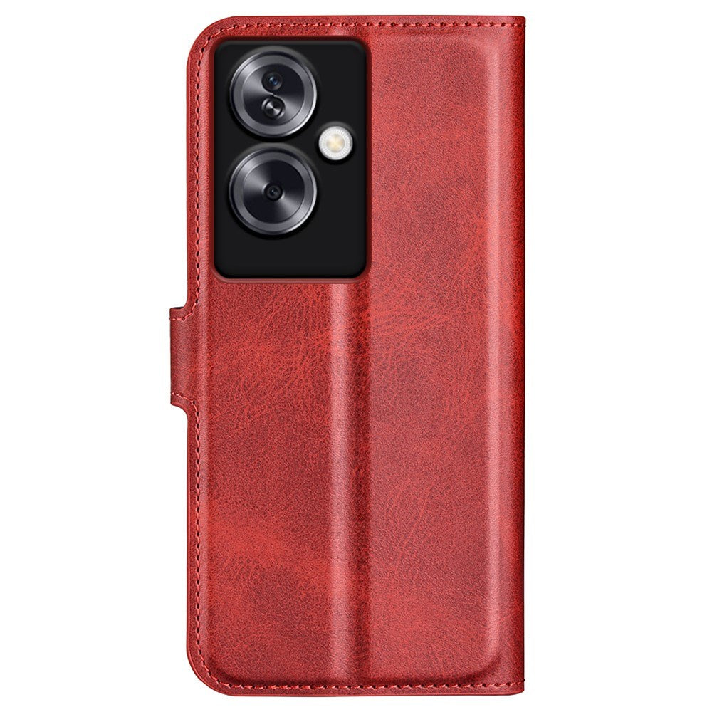 EIDERWOOD OPPO A79 (5G) / A2 (5G) Læder Cover m. Kortholder & Ståfunktion - Rød