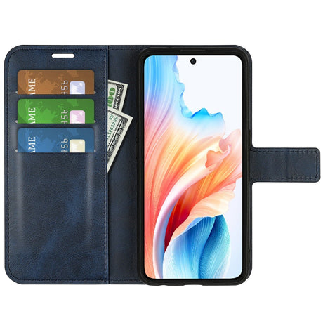 EIDERWOOD OPPO A79 (5G) / A2 (5G) Læder Cover m. Kortholder & Ståfunktion - Blå