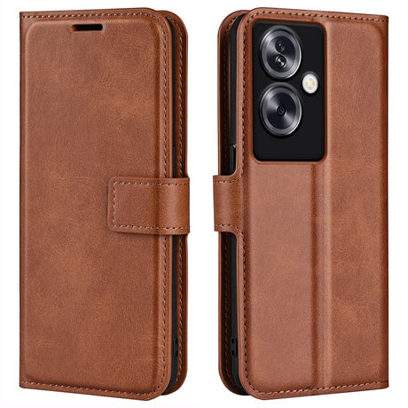 EIDERWOOD OPPO A79 (5G) / A2 (5G) Læder Cover m. Kortholder & Ståfunktion - Lysebrun