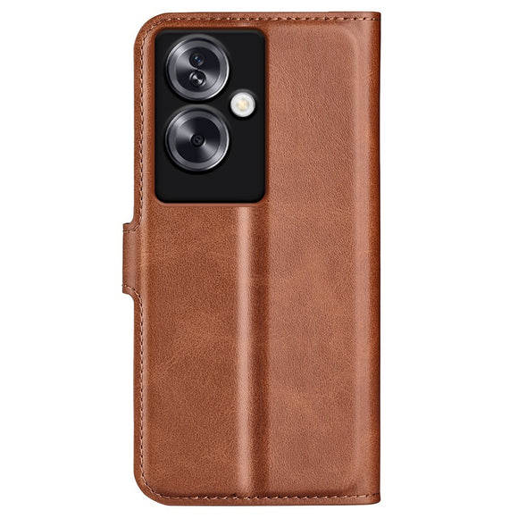 EIDERWOOD OPPO A79 (5G) / A2 (5G) Læder Cover m. Kortholder & Ståfunktion - Lysebrun