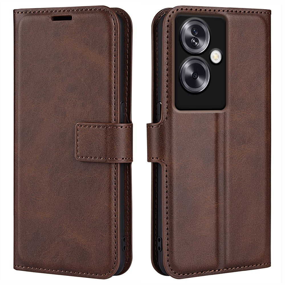 EIDERWOOD OPPO A79 (5G) / A2 (5G) Læder Cover m. Kortholder & Ståfunktion - Mørkebrun