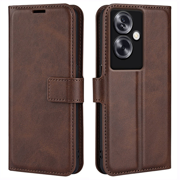 EIDERWOOD OPPO A79 (5G) / A2 (5G) Læder Cover m. Kortholder & Ståfunktion - Mørkebrun