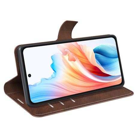 EIDERWOOD OPPO A79 (5G) / A2 (5G) Læder Cover m. Kortholder & Ståfunktion - Mørkebrun