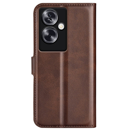 EIDERWOOD OPPO A79 (5G) / A2 (5G) Læder Cover m. Kortholder & Ståfunktion - Mørkebrun
