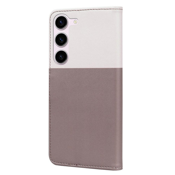 Samsung Galaxy S24+ (Plus) Flip Cover m. Kortholder / Ståfunktion / Strop - Hvid / Brun (Katte)