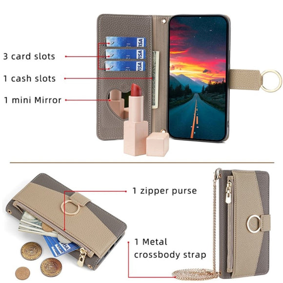 iPhone SE (2022 / 2020) / 8 / 7 Læder 2-i-1 Cover m. Pung & Crossbody Taske Funktion - Brun