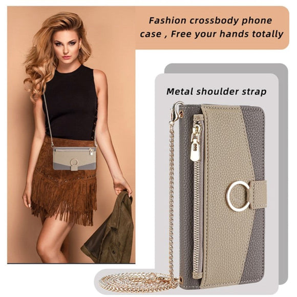 iPhone SE (2022 / 2020) / 8 / 7 Læder 2-i-1 Cover m. Pung & Crossbody Taske Funktion - Brun