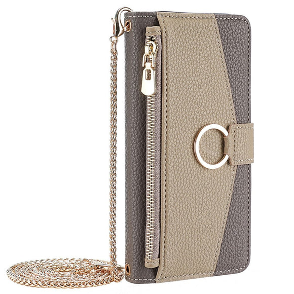 iPhone SE (2022 / 2020) / 8 / 7 Læder 2-i-1 Cover m. Pung & Crossbody Taske Funktion - Brun