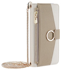 iPhone SE (2022 / 2020) / 8 / 7 Læder 2-i-1 Cover m. Pung & Crossbody Taske Funktion - Creme