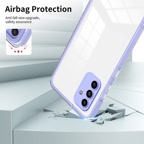 Samsung Galaxy A15 (5G) / A15 Hybrid Plastik Cover - Gennemsigtig / Lilla