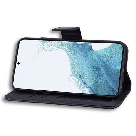 Samsung Galaxy S24+ (Plus) Flip Cover m. Kortholder / Ståfunktion / Strop - Sort (Panda)