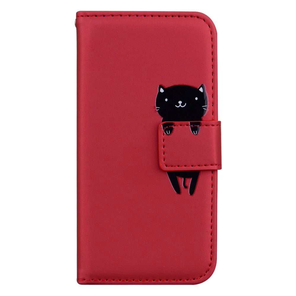 Samsung Galaxy S24+ (Plus) Flip Cover m. Kortholder / Ståfunktion / Strop - Rød (Kat)